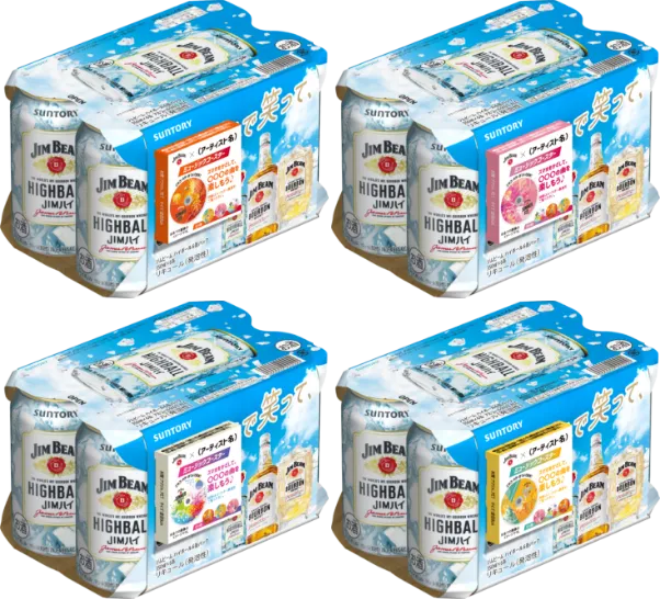 ジムビームハイボール缶 350ml×6缶パック(4種類)