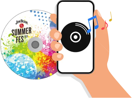 コースターにかざすと、音楽と演出がスタート